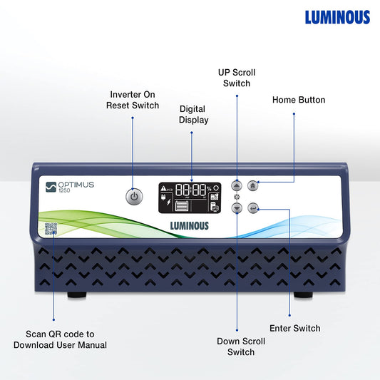 Luminous Optimus 1250 Pure Sine Wave Digital Display