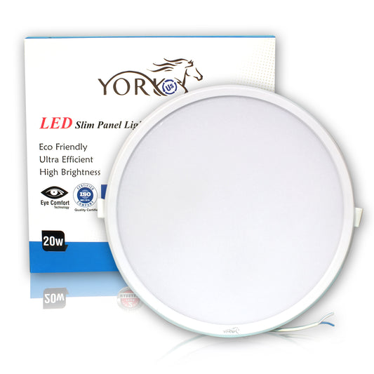 YORKUS LED Panel Light 20Watt Round Cool White