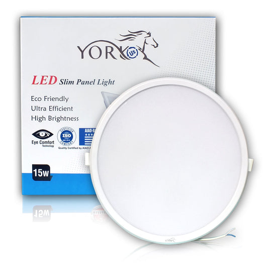YORKUS LED Panel Light 15Watt Round Cool White