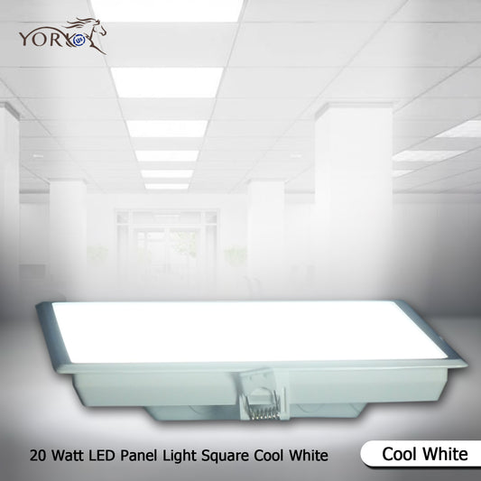 YORKUS LED Panel Light 20Watt Square Cool White
