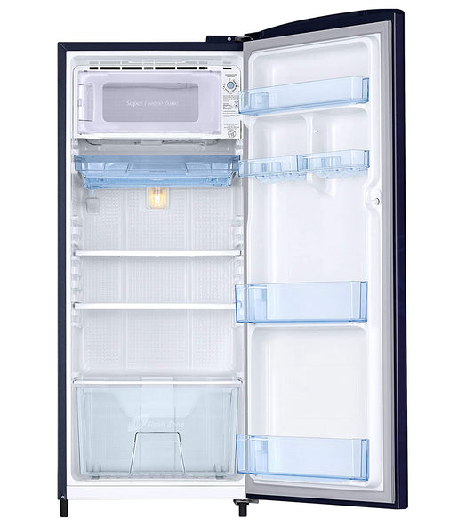 SAMSUNG Stylish Crown Design Single Door Refrigerator (192L) RR19A2YCA6R/NL 1STAR, Mystic Overlay BLUE