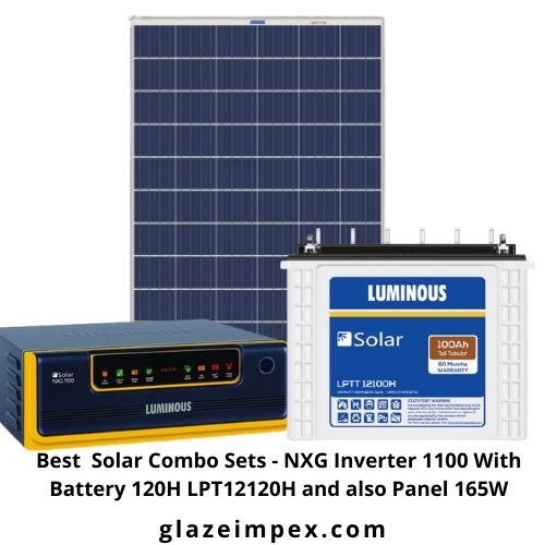 Best Solar Combo Sets - NXG Inverter 1100 With Battery 120H LPT12120H and also Panel 165W