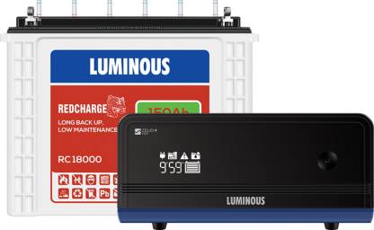 Combo Pack Luminous Zelio smart 1100 Sine Wave Inverter + RC18000 150Ah Redcharge Battery 36*Month Warranty