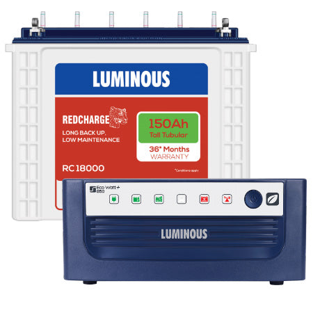 Cheap price luminous inverter 850 Eco Watt with battery 150Ah Rc18000