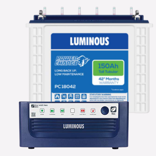 Combo Sets Eco Watt neo 850 Inverter With 150Ah PC18042 Battery