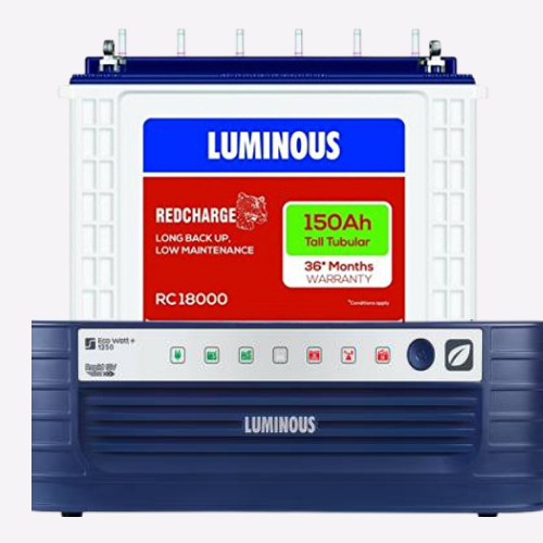 Eco Watt + Rapid 1250 Inverter  & 150ah RC18000 Tall Tubular Battery