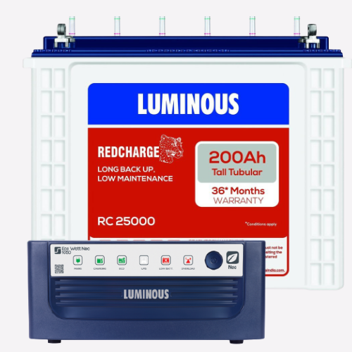 Eco watt Neo 1050 Inverter + 200ah Rc25000 Tall Tubular Battery