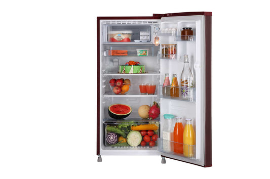 LG Refrigerator 2STAR MEHRON 190L, Fast Ice Making, Toughened Glass Shelves