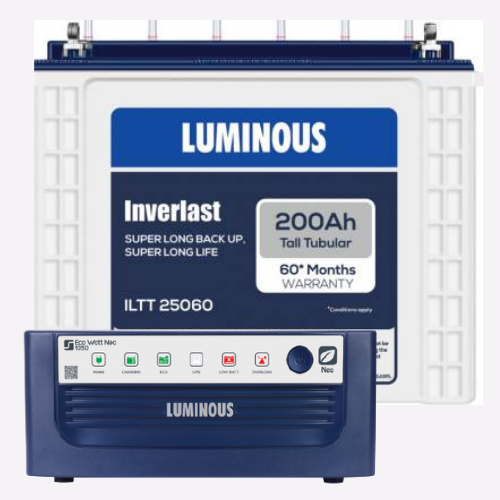 Inverter Eco Watt Neo 1050 + 200ah ILTT25060 Tall Tubular Battery