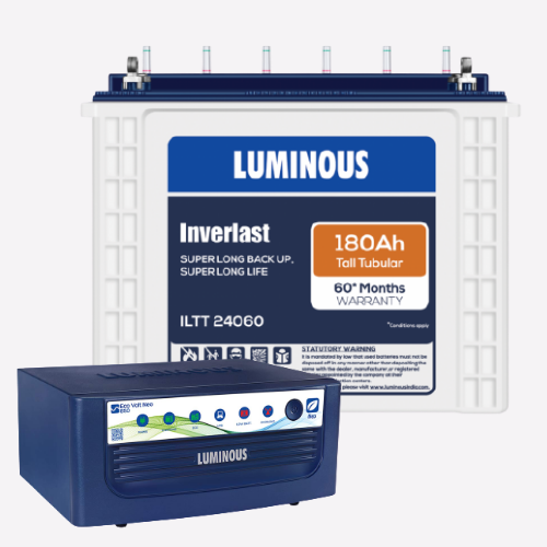 Inverter Sine Wave Eco Volt Neo 850 with 180ah ILTT24060 Battery