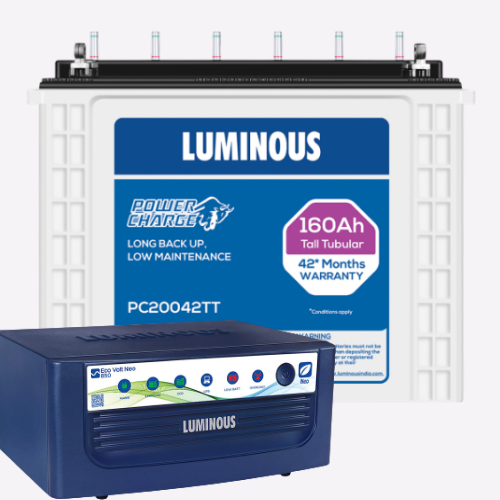 Luminous Neo Eco Volt 850 Sine Wave Inverter + 160ah PC20042 Battery