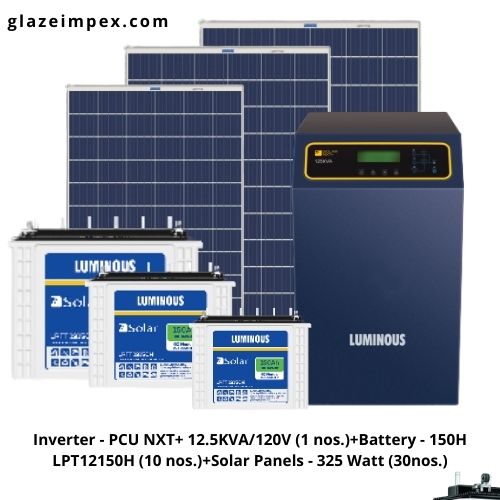 Off-grid solar system India - Inverter PCU NXT+ 12.5KVA With Battery 150H and 325W Panel
