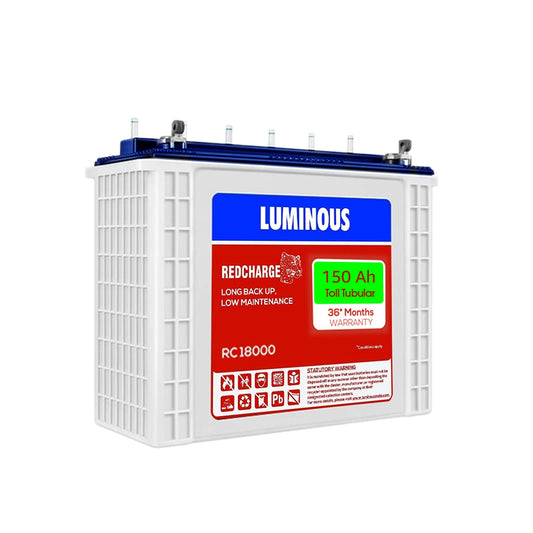 Luminous Redcharge 150Ah RC18000 tall tubular battery 36*Month warranty