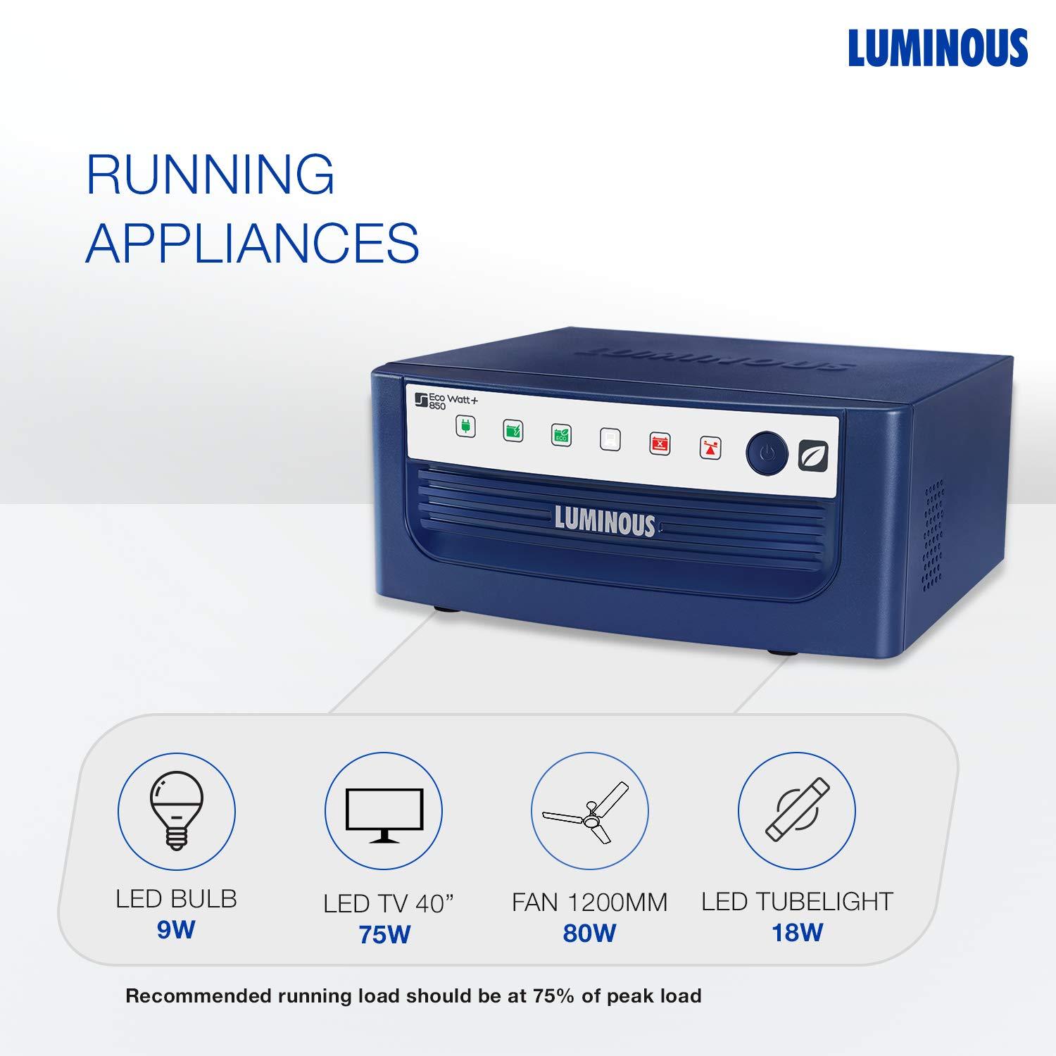 Luminous Eco Watt+ 850 12V Square Wave Inverter Luminous