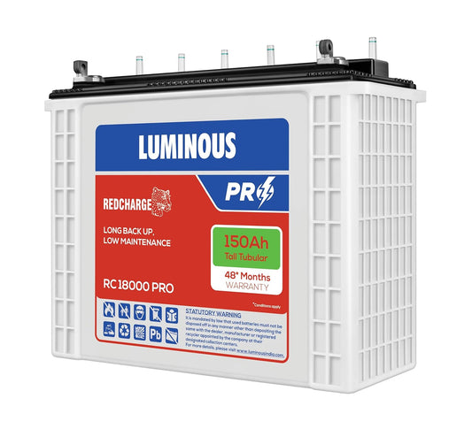 Luminous RC18000 PRO 150Ah  Redcharge  tall tubular battery 24+24  48*Month warranty