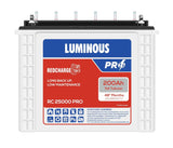 Luminous RC25000 PRO 200Ah RedChargeTall Tubular Battery 24+24 48*Month Warranty