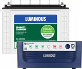 Luminous 1050 Eco Watt Neo Inverter with Shakti Charge SC18060 150Ah Tall Tubular Battery 60*Month Warranty