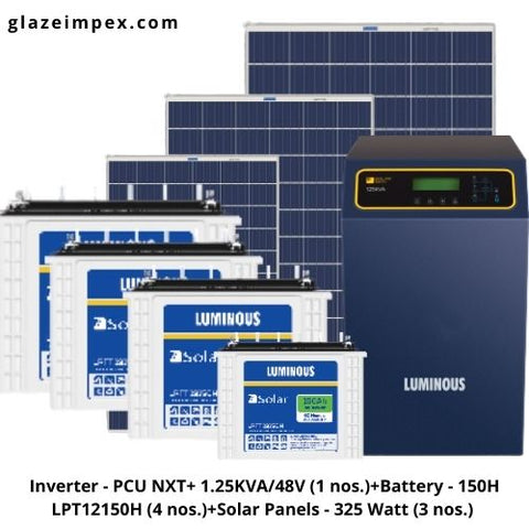 1kw solar system with batteries and Panel price in India for off-grid
