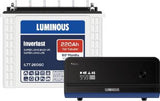 Luminous Zelio Smart 1100  Pure Sine wave Inverter with ILTT26060 220Ah Tall tubular Battery 60*Month Warranty