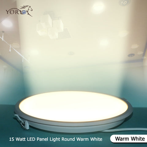 YORKUS LED Panel Light 15Watt Round Warm White