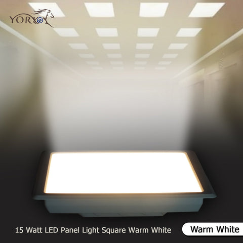 YORKUS LED Panel Light 15Watt Square Warm White
