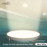 YORKUS LED Panel Light 20Watt Round Warm White
