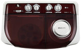 LG 5star Semi-Automatic Top Loading Washing Machine (P8035SRMZ, Burgundy, Collar Scrubber)