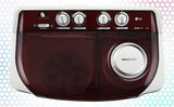 LG 5 Star Semi-Automatic Top Loading Washing Machine 7.5 kg  (P7515SRAZ, Burgundy, Roller Jet Pulsator)