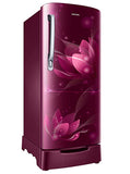 Samsung 2 Star Direct Cool Single Door Refrigerator ( 192 L ) (RR20A281BR8/NL, SAFFRON RED, Base stand drawer)