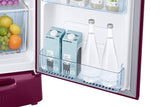 Samsung 2 Star Direct Cool Single Door Refrigerator ( 192 L ) (RR20A281BR8/NL, SAFFRON RED, Base stand drawer)