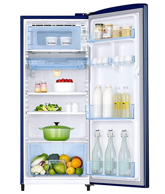 Samsung 3 Star inverter Direct Cool Single Door Refrigerator (192 L), RR20A272YCU/NL, Camellia Blue