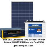 Best  Solar Combo Sets - NXG Inverter 1100 With Battery 120H LPT12120H and also Panel 165W