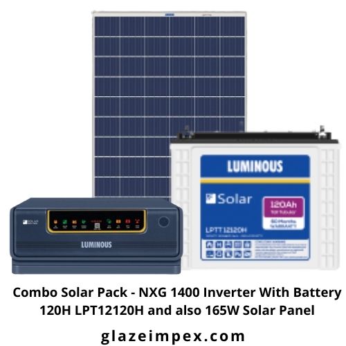 Combo Solar Pack - NXG 1400 Inverter With Battery 120H LPT12120H and also 165W Solar Panel