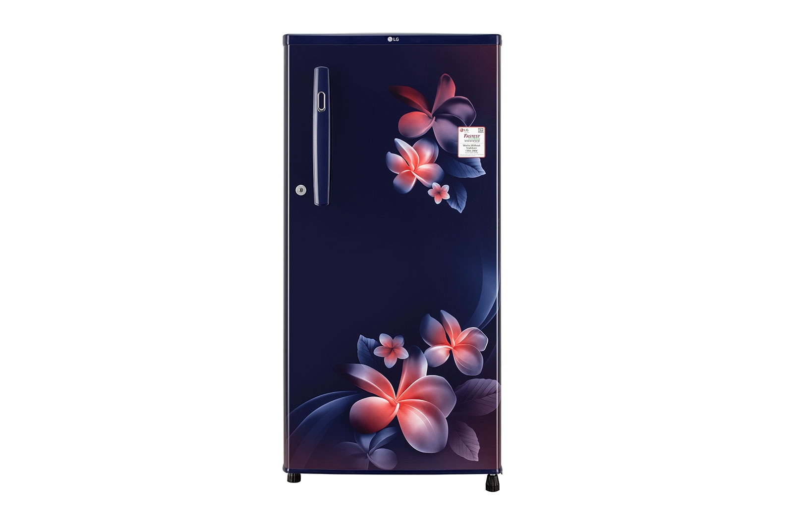 LG Refrigerator 2STAR BLUE 190L, Fast Ice Making, Toughened Glass Shelves
