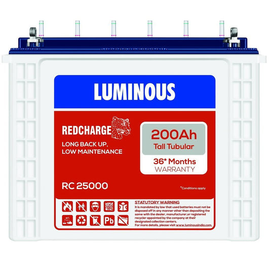 Luminous Red Charge 200Ah RC25000 Tall Tubular Battery 36*Month Warranty