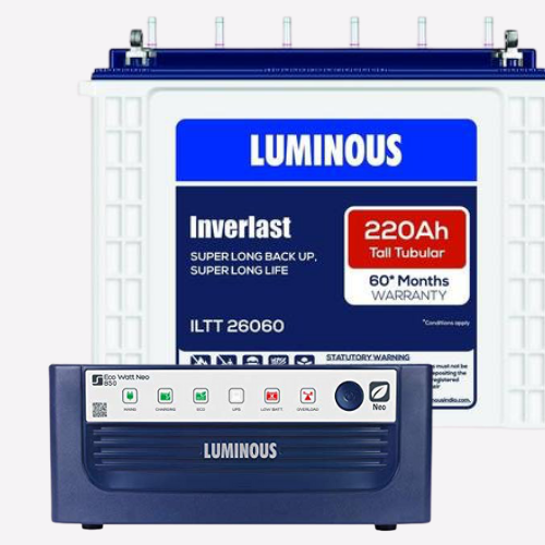 Luminous Inverter Eco watt Neo 850 With 180Ah ILLTT24060 Battery