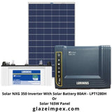 Luminous Solar NXG 350 Inverter With Solar Battery 80AH - LPT1280H Or Solar 165W Panel