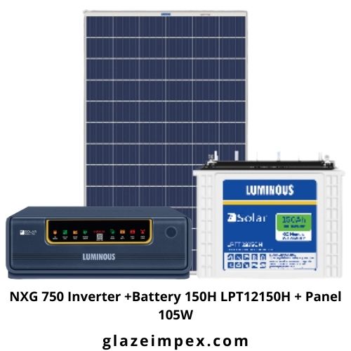 Solar Combo Pack - NXG 750 Inverter +Battery 150H LPT12150H + Panel 105W