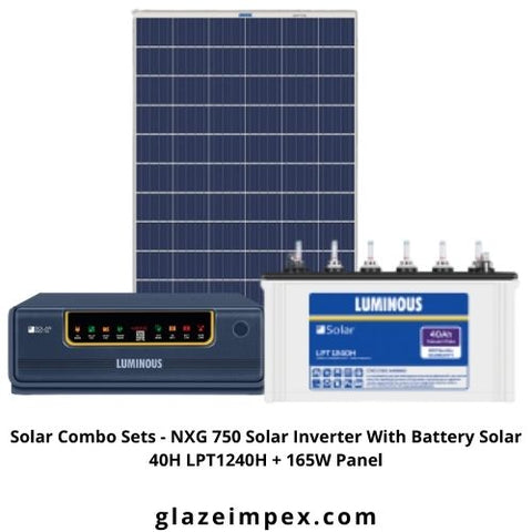 Solar Combo Sets - NXG 750 Solar Inverter With Battery Solar 40H LPT1240H + 165W Panel