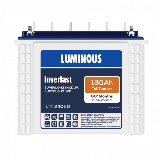 Luminous Inverter Eco Watt Neo 1050 + 180ah ILTT24060 Tall Tubular Battery
